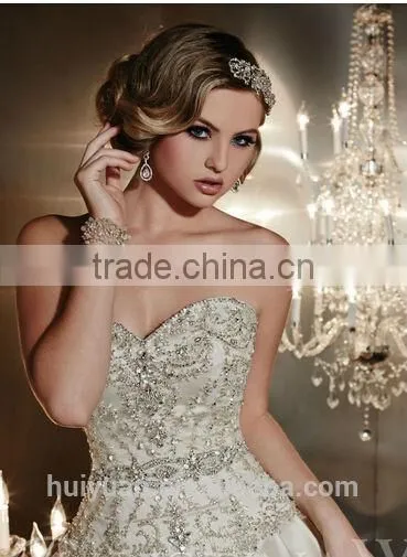 New Backless Satin Beaded Champagne Colored Bridesmaid Dresses photo-4
