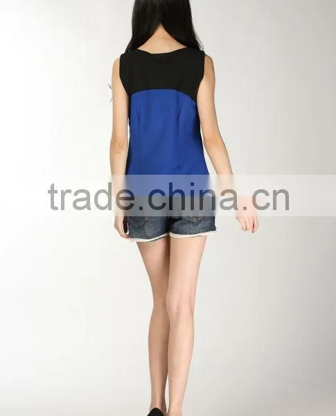 2015 High Quality Latest Fashion Design Ladies Casual Blouse for Chiffon Fabric photo-2