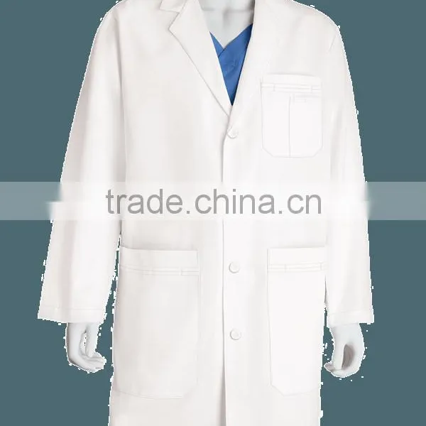 New High Quality Hospital Uniforms Unisex White Long Sleeve Lab Coat photo-4