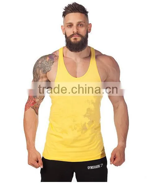 Men Cotton Stringer Bodybuilding Equipment Fitness Plain Gym Tank Top Shirt Wholesale Solid Singlet Y Back Sport Clothes Vest photo-3