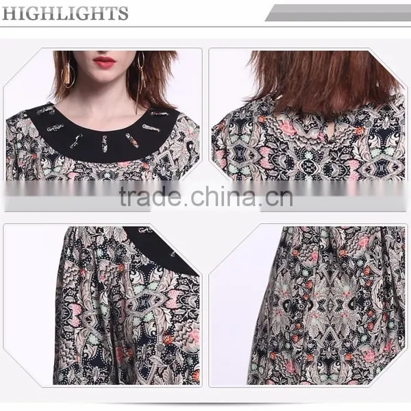 Brazilian Style With Pattern Printing Brazil Casual Dress,wholesale Long Sleeves Maxi Dresses photo-6