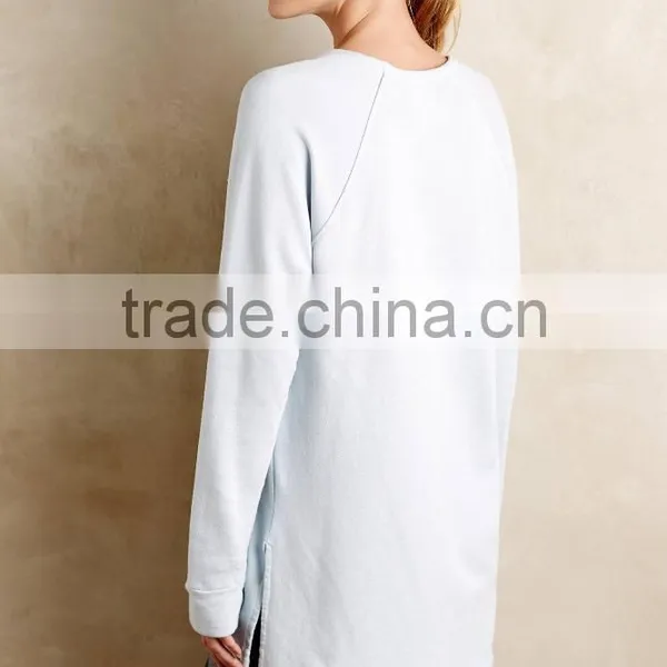 Wholesale Routine Sweatshirt Ladies Plain Pullover Sweatshirt Without Hood photo-2