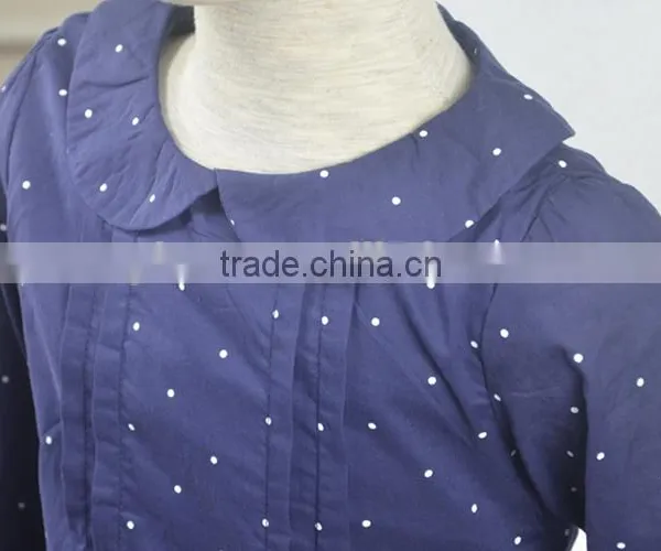 White Polka Dot Fashion One Piece Girls Party Dresses With Zip Closure at Back photo-4
