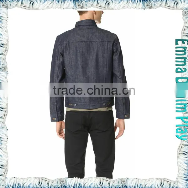 Spring Fall Casual Wear Slim Fit Mens Black Short Denim Jacket Wholesale photo-2