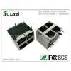 2X2 Stacked Fast RJ45 Jack With Transformer and LEDs