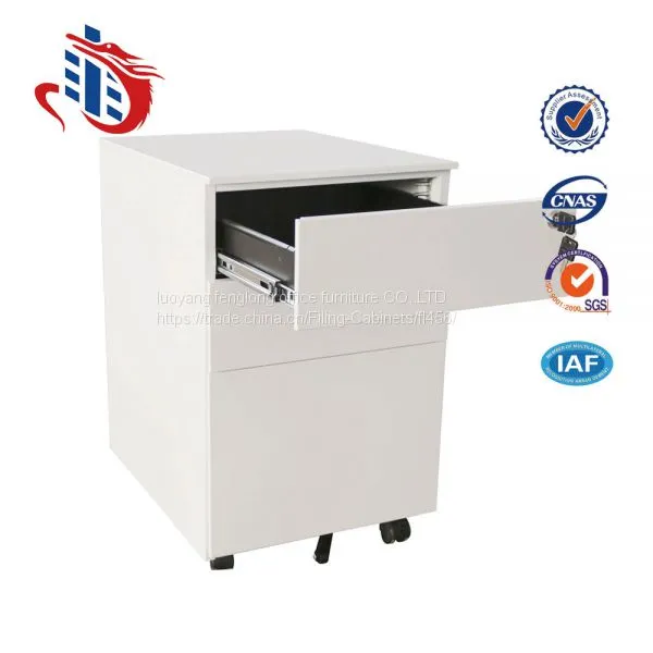 Luo Yang High Quality 3 Drawer Mobile Pedestal Cabinet/movable File Cabinet Under Desk Metal Mobile Pedestal photo-3