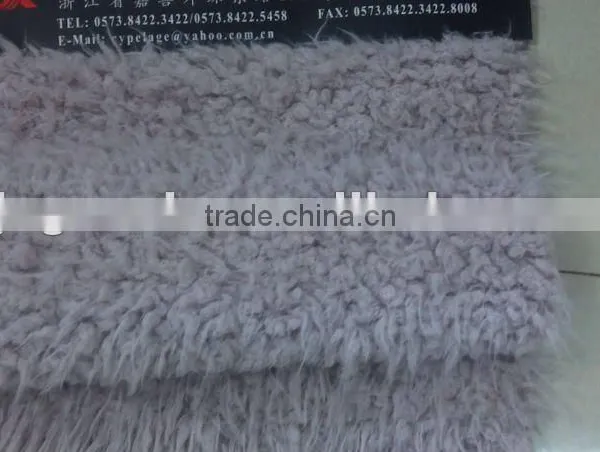 100% Polyester Steamed Processing Sherpa Fur Fabric