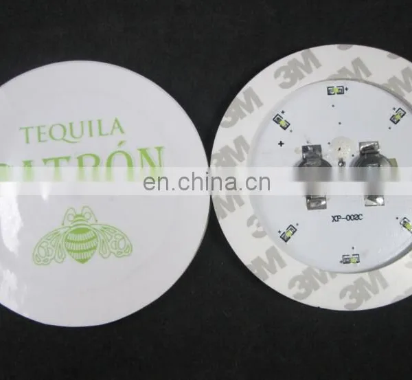 Good Quality Led Coaster 8led Bottle Coaster 3M Bottle Sticker photo-3