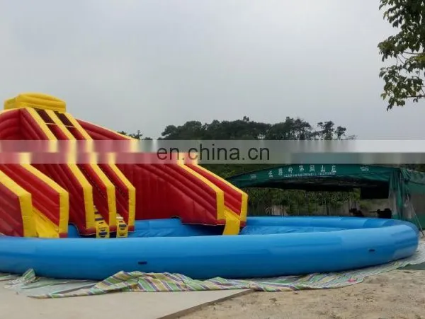 Large Inflatable Double Tube Slide With Pool, Inflatable Water Park Slides for Sale photo-2