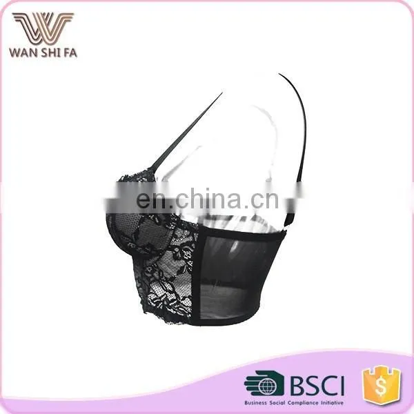 Black Lace Sexy Underwear Quick Dry Eco-friendly Nylon Women Bra