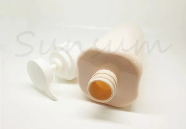 Flower Shape 540ml Lotion Pump Shower Gel Color Shampoo Bottle photo-3