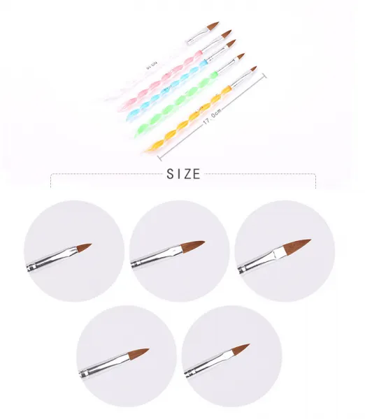 Gel Nail Brush Uv Gel Builder Painting Dotting Pen Manicure Salon Tools photo-2