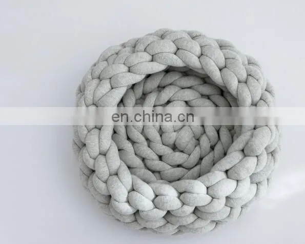 Cotton Tube Braid Yarn Hand Knitting Pet Blankets Machine Washable photo-4