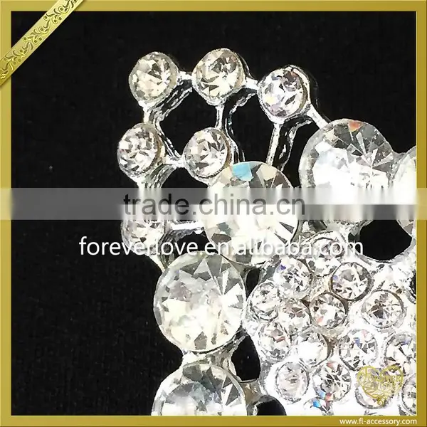 Latest Brooch Design Fashion Elegant Metal Alloy Rhinestone Brooch FB-030 photo-2