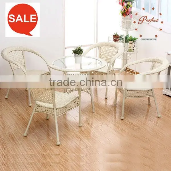 Outdoor PE Rattan Patio Furniture Round Table With Armchair ZG-16 photo-4