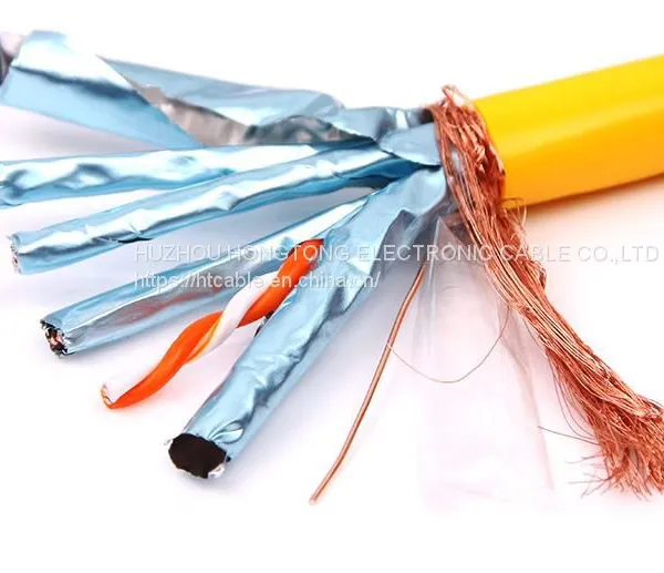 CE&ROHS Network Cable SSTP Cat7 Cat6 Copper Cable Cat7 Twister Pair Communication Cable