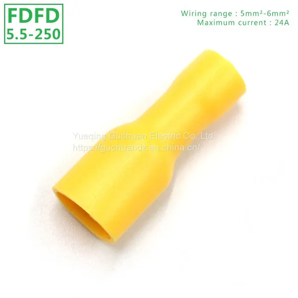 FDFD5.5-250 Pre-insulated Butt Cold Press Terminal Plug Spring Wire Connector PVC photo-5