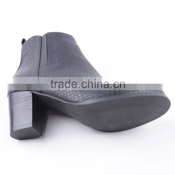 Snake Print Upper Material New Design Cheap Cowboy Safety Side Zipper Ankle Boots photo-6
