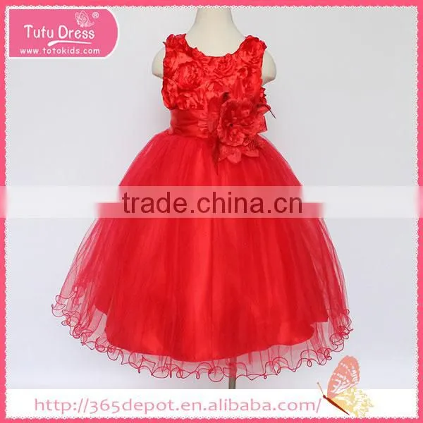 Off Shoulder Aquamarine Flower Ornament Dress for Ceremony Tulle Skirt Children Frocks Designs photo-3