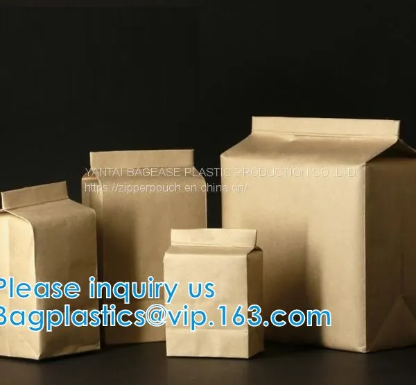 Cookies/biscuits/muffin/bread Snack Packaging Bag Custom Printed Clear Plastic Bread Bags,Square Bottom Kraft Paper Pack photo-3