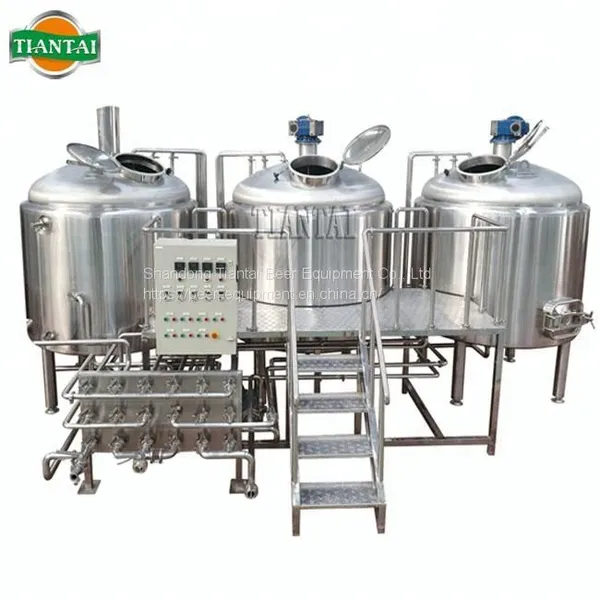 TIANTAI Commerical 500L 3 Vessel Steam Heating Micro Brewery Equipment for Sale photo-2