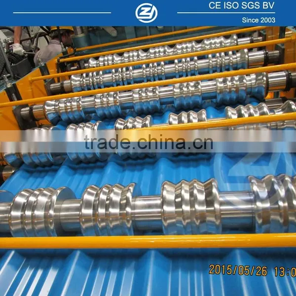 Aluminum Step Tile Roof Roll Forming Machine photo-2