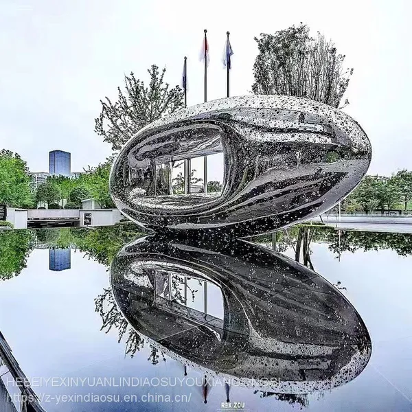 Stainless Steel Sculpture Manufacturer Stainless Steel Landscape Sculpture Ornament Park Square Metal Sculpture photo-3