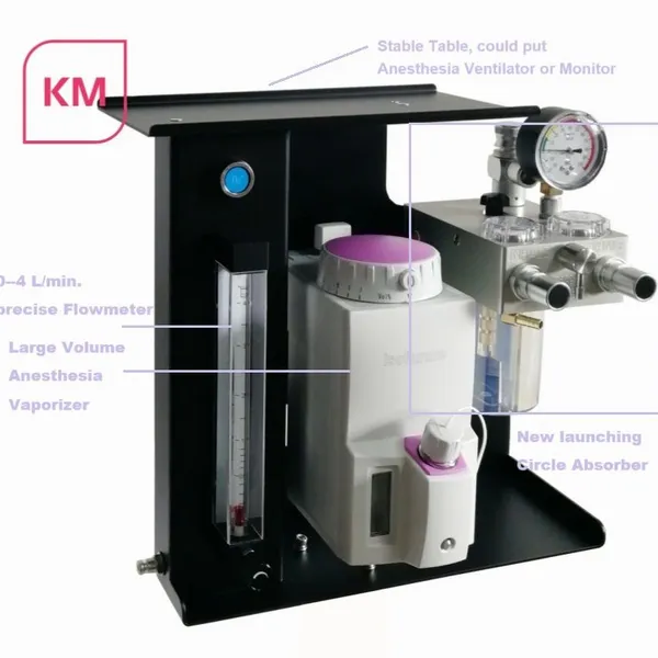 Good Propular Stable Animal Anaesthestic Device With Popular Carbon Dioxide Absorber and Anesthesia Vaporizer