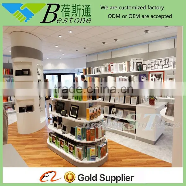 Digital products wooden pc tower case of computer shop furniture