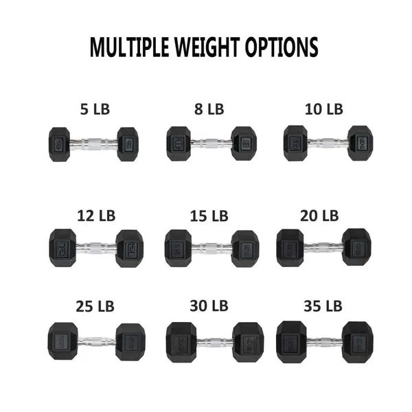 5-50LB Hex Dumbbells Set Fixed Rubber Black Fitness Weights Custom Logo Iron & Cast Iron Body Exercise for Home Use photo-2