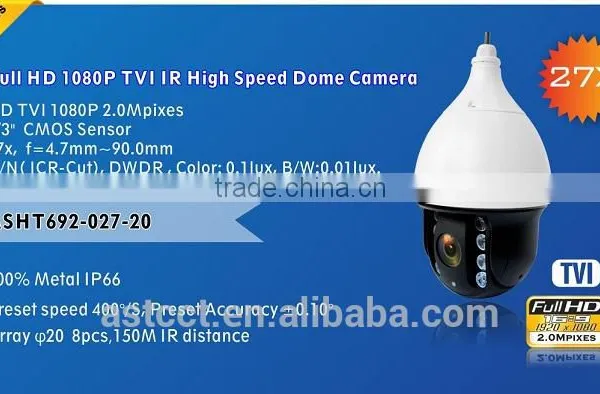 Newest Waterproof PTZ 1080P Outdoor Pan/Tilt /Zoom HD-TVI Camera China Wholesale IP66 photo-2