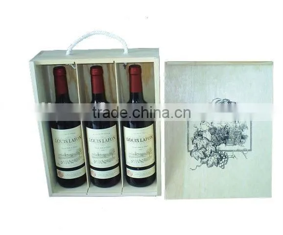 Wooden Wine Natural Box photo-5