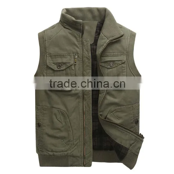 Multi-pockets Clothing Autumn Outdoor Men Vest&waistcoat photo-5