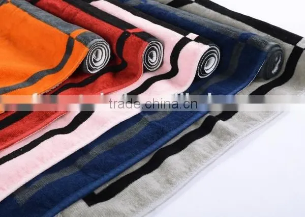100% Cotton Cheap Wholesale Reacive Printed One Side Velour Beach Towel photo-4