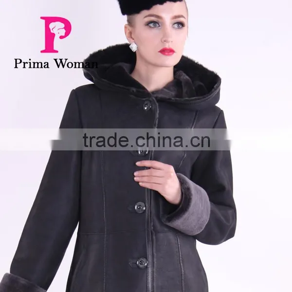 2015 New Design Winter Women Coat Long Slim Fit Wool Fur Overcoat photo-5