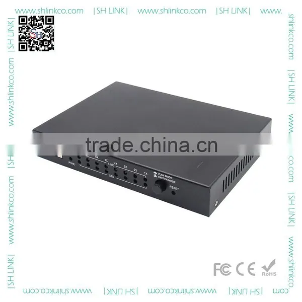 OEM Manufacture Optical Switch Fiber Optic to 8 RJ45 Ports 100M Fiber Media Converter photo-3