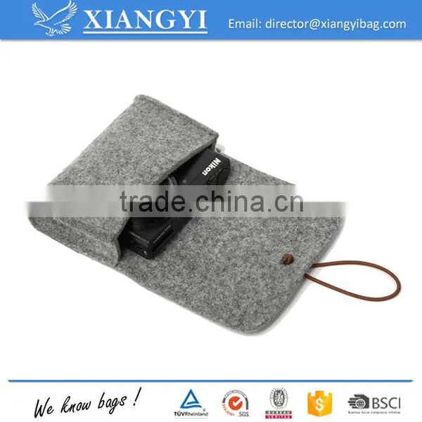 Portable Cheap Felt Coin Bag Wallet Bag Purse Camera Bag for Change Camera Phone Charger photo-2