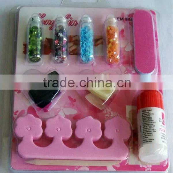 Nail Art Set/stamping Plates, 3d Nail Art With Dazzling Flakes/glitter/flitter/beads Decoration Set ( HL-058 ),
