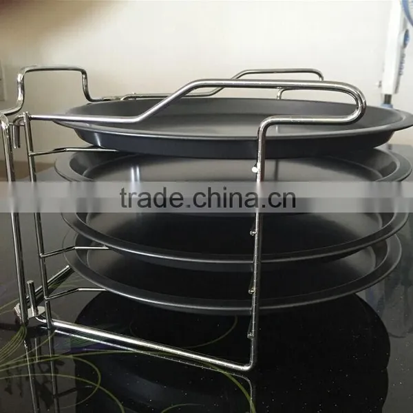 Pizza Pan & Pizza Pan Rack Set
