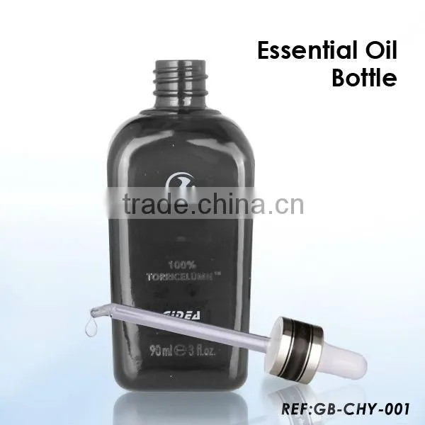 Black Glass Cosmetic Bottles