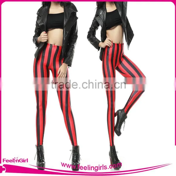 Large Stock Printed Ladies Tights Leggings For Women Stripe photo-3