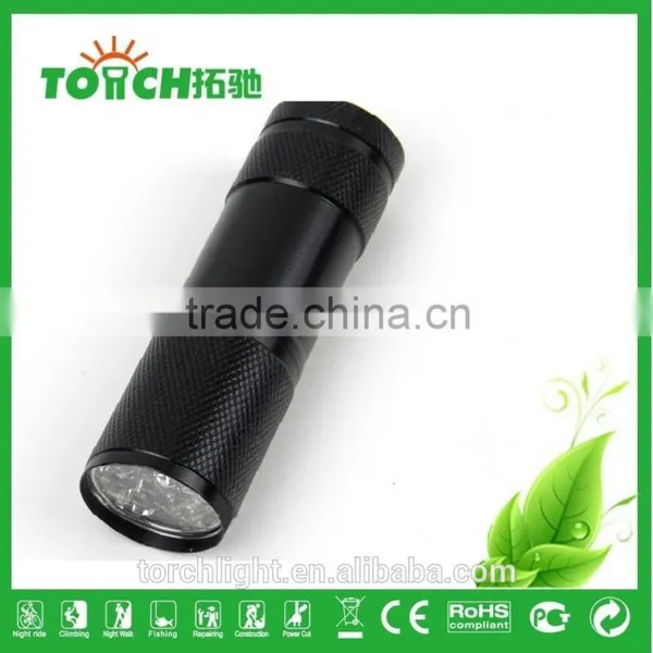 Hot Sale Mini 9 Leds Super Bright Aluminum Alloy Waterproof Mini 9 Leds Lamp for 3*AAA Battery Emergency Flashlight photo-2