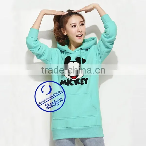 China Supplier Custom Women Hooded Sweatshirt With Embroidered photo-3