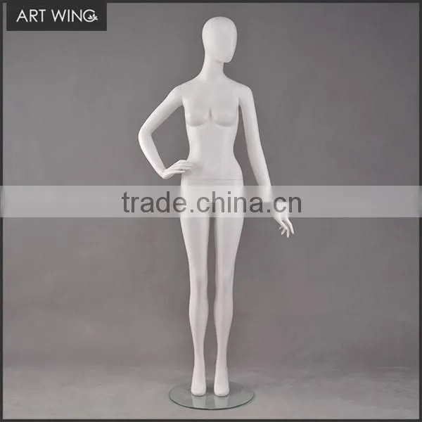 Glossy White/black Full Mannequin Female With Wooden Arms photo-6