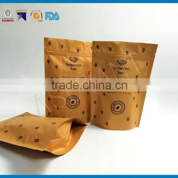 Custom Printed Stand up Zipper Pouch With Clear Window One-side Clear One-side Foil photo-3