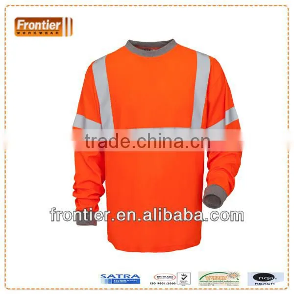 Safety Reflective T-shirt, Long Sleeve With Reflective Tape