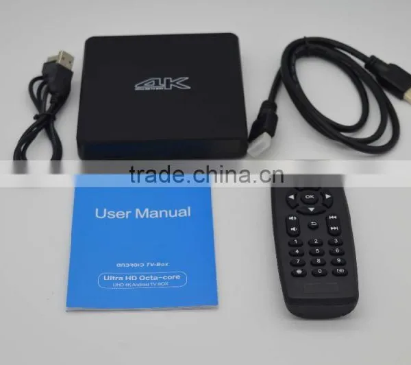 5.1android Octa Quad tv Box Kitkat K8 Support H265 Real HD 4k
