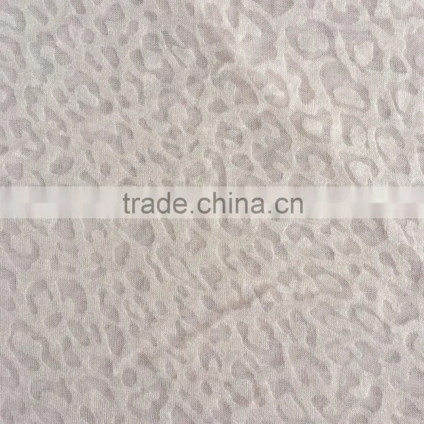 110g/sm Polyester Cotton Knit Single Jersey Burn-out Fabric,knit Burnt Discharge and Burn-out Print Fabric for Dress