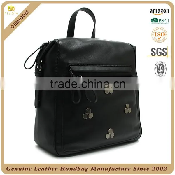Guangzhou OEM Vendor High Quality Genuine Leather Bag Leather Travel Bag Custom Real Cow Leather Bucket Bag for Women photo-5