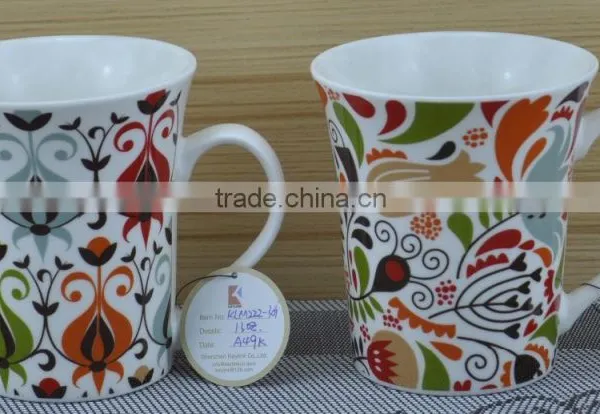 11OZ Hens Design Full Decal Print Coffee Cups, Shiny Surface Porcelain Mug, KL5004-11042 photo-6